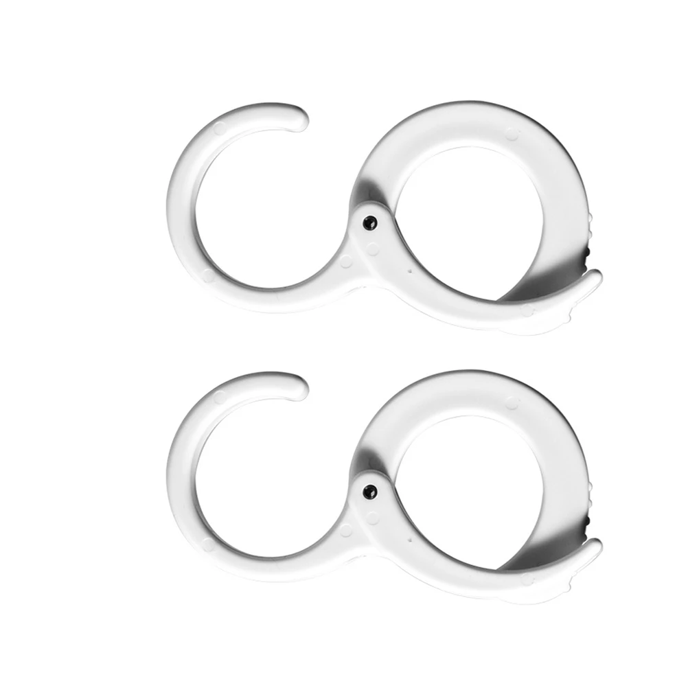 

Plastic Hooks 4kg Capacity White Buckle Design for Kitchen Bathroom Garage Clothes Hanger Flagpole Clip Easy