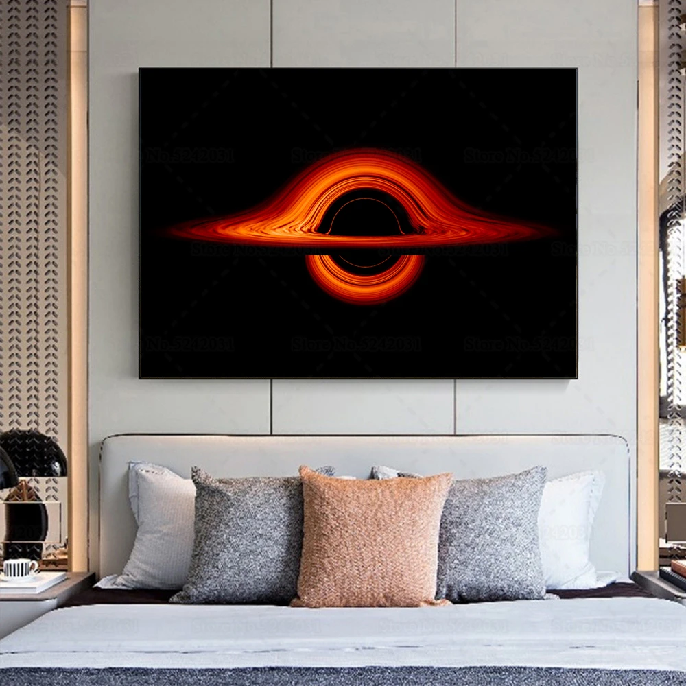 Black Hole Canvas Painting Astronomy Science Poster Outer Space Star Map Astronaut Print Wall Art Decor