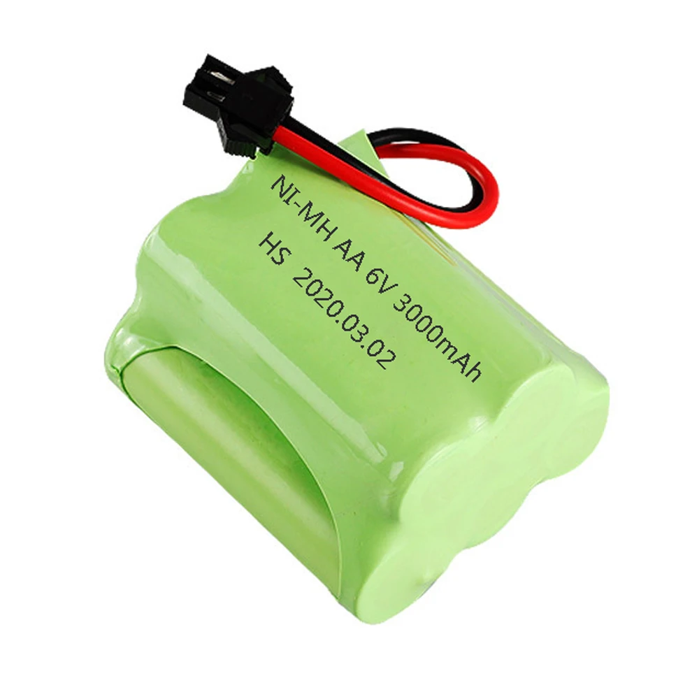 Ni-mh-bateria para brinquedos, 6 v, 3000mah, sm, brinquedo, carrinhos, robôs, barcos, armas, 5 * aa, 6 v, pacote de baterias, acessórios