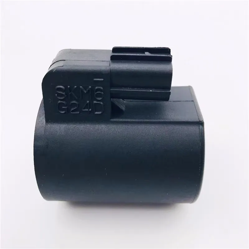 Excavator Parts SKM6 Inner Hole 20mm Height 55mm Kawasaki Rotary Pilot Safety Solenoid Valve Coil G24DG12D  DC12V DC24V