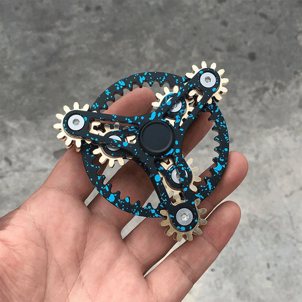 Fidget EDC Toy Nine tooth linkage finger tip gyroscope insane gear linkage hand spinner decompression toy EDC New Fun Products