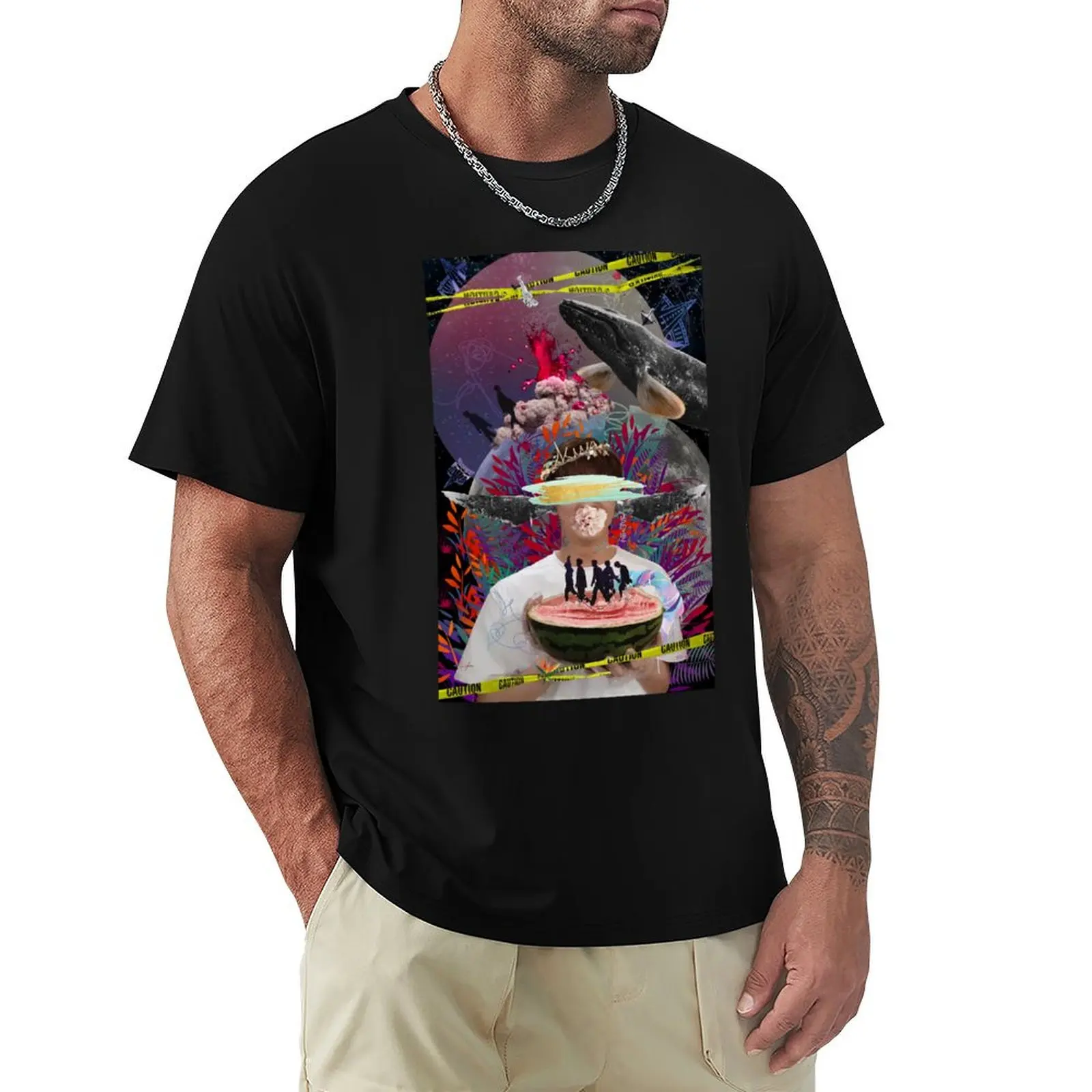 Kpop Multistan Collage T-Shirt man t shirt cotton T-Shirt