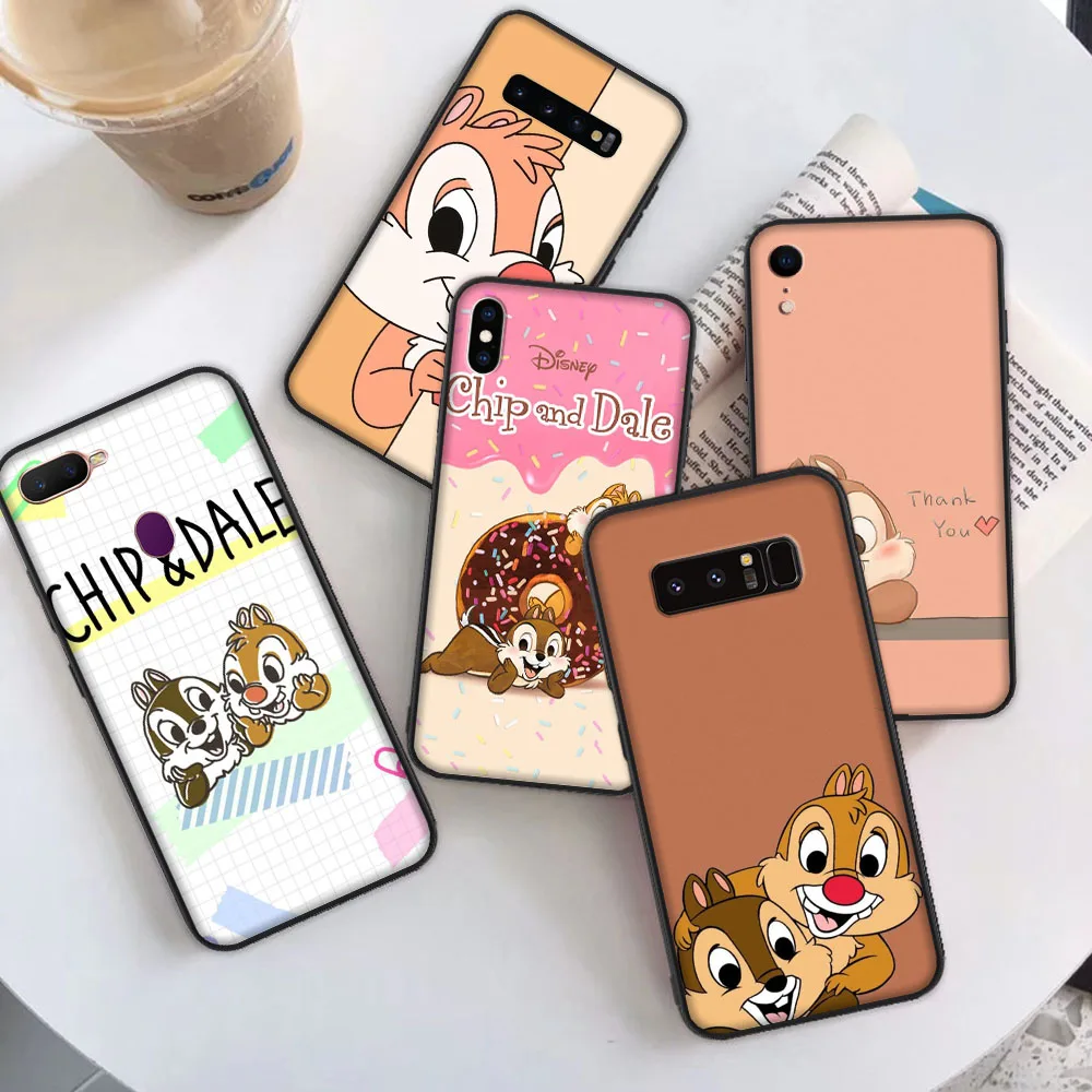 Black Case for Xiaomi Redmi Note 13 A3 A3X X6 F5 F6 Pro Plus 5G C51 Z-68 Chip & Dale