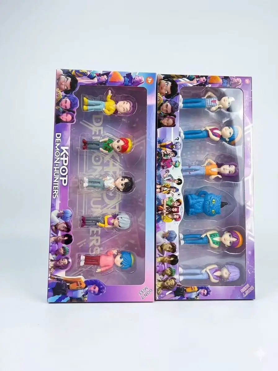 

2026 New Kpop Devil Hunter Rumi Zoe Mira Anime Polyvinyl Chloride Character Collection Desktop Trinkets Childrens Gift