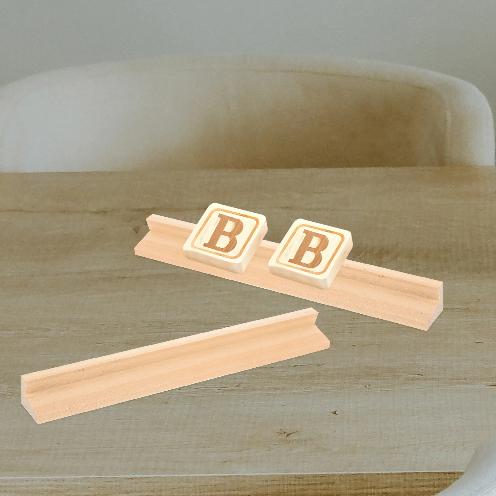 10Pcs Wood Letters Display Stand English Letters Base 19Cm Color DIY Crafts Decoration Learning Cognitive Environment