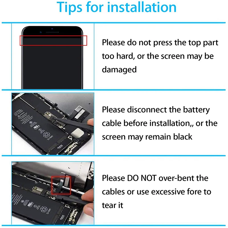 for iPhone 7 Plus Screen Replacement Kit 5.5 Inch 3D Touch LCD Digitizer Display for iPhone 7 Plus with Repair Tools Kit