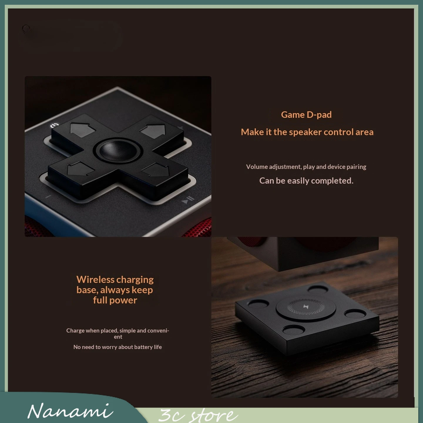 

New Cube2 MINI Audio Portable Bluetooth 5.3 with Stereo Sound Long Battery Life Comes with Base Retro Bluetooth Speaker