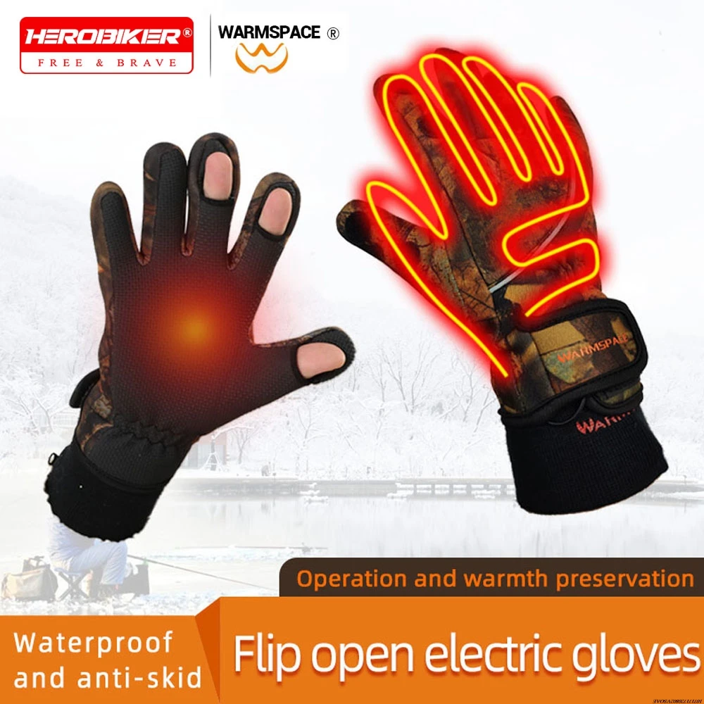 

Electric Heated Gloves Thermal Heat Gloves Winter Warm Ski Snowboarding Fishing USB Electric Warming Gloves Rechargeable Gloves