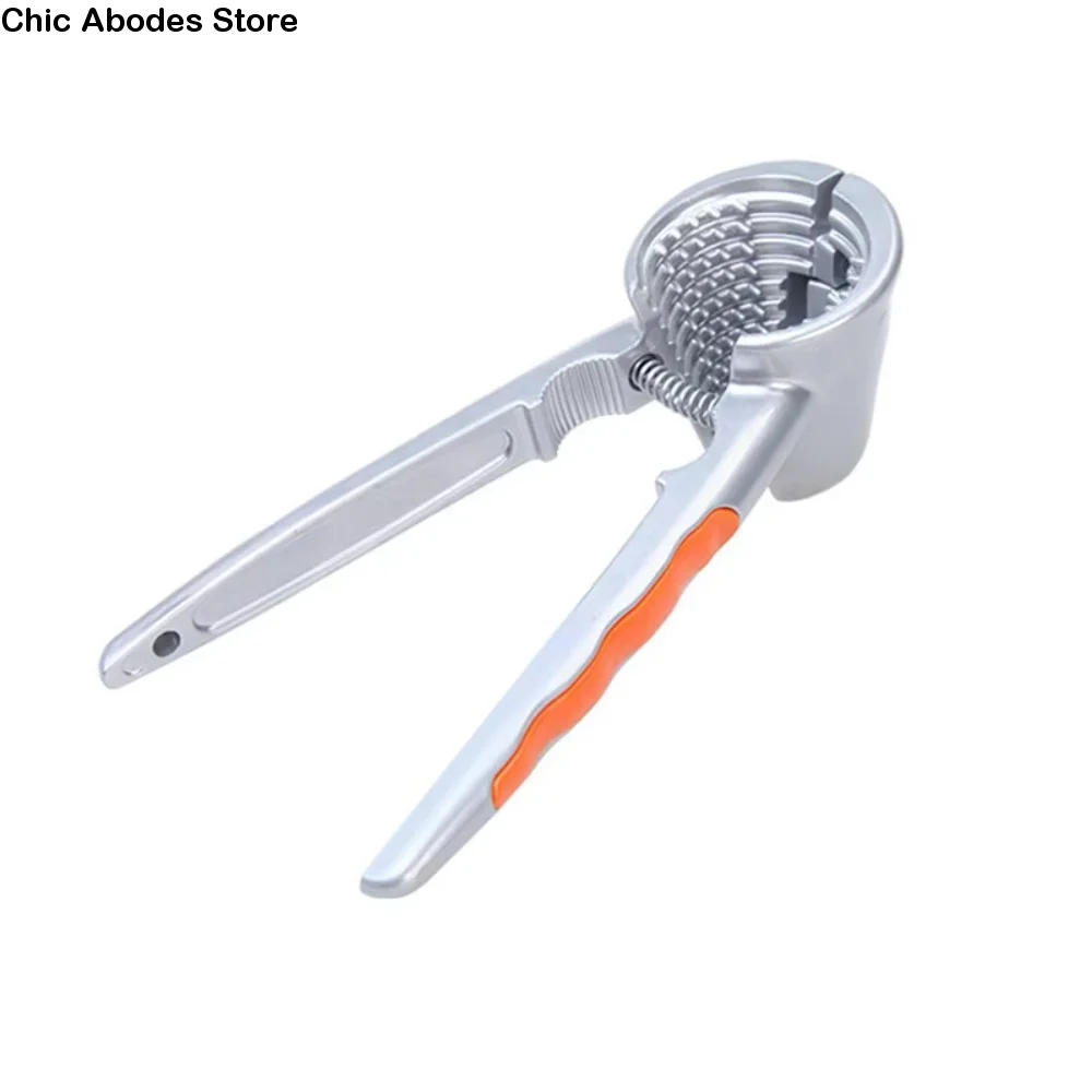

Zinc Alloy Walnut Clip Effort-saving Silicone Non-slip Handle Nutcracker Spring Design Heavy-duty Walnut Plier