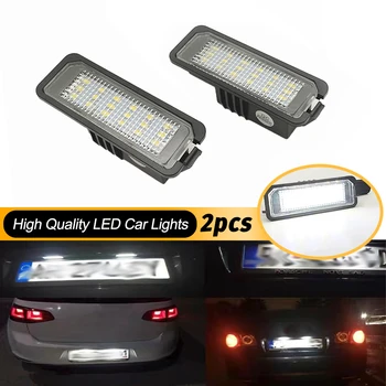 2pcs 번호 번호판 라이트 램프 오류 없음 LED 화이트 VW 골프 MK5 MK6 MK7 Passat Polo CC Eos