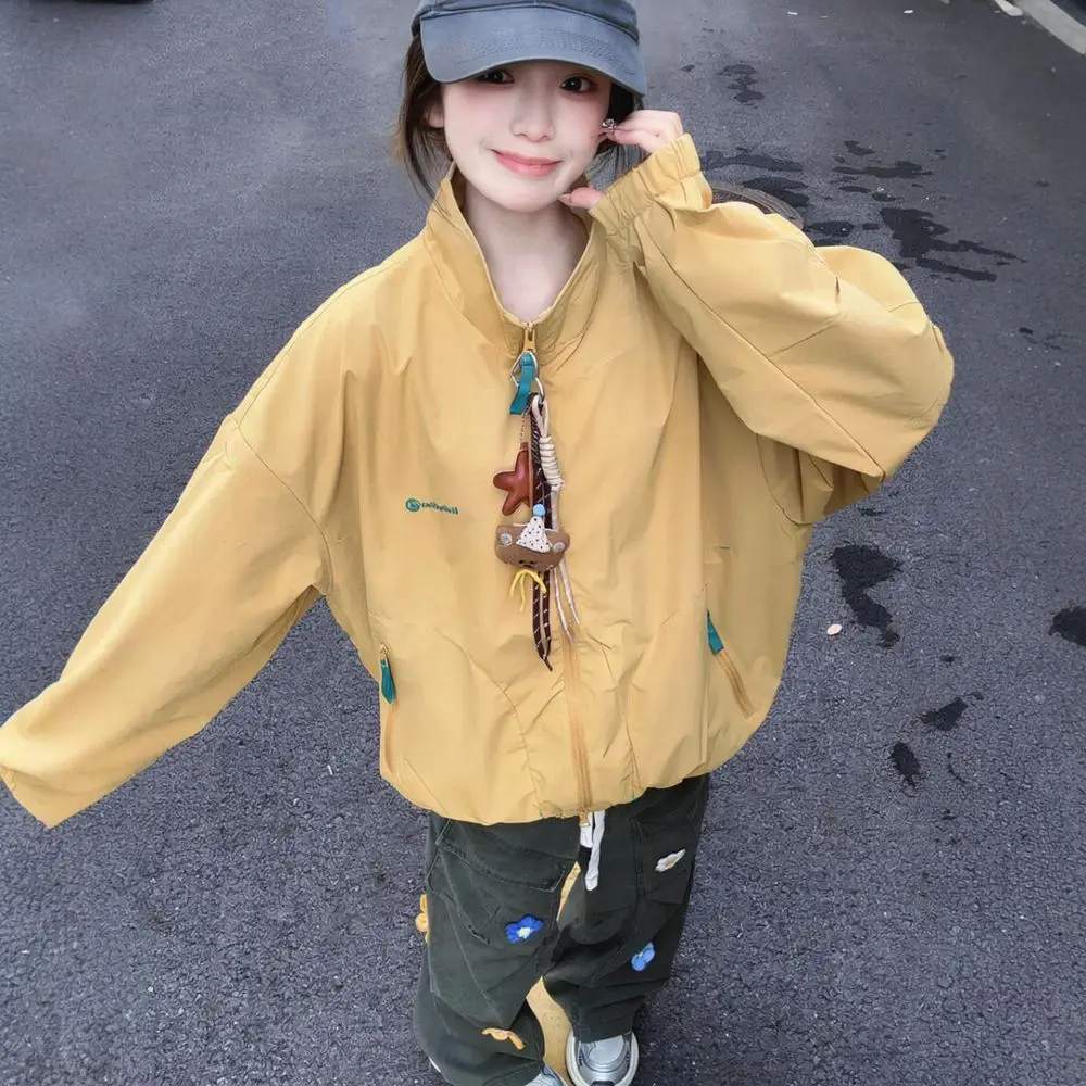 Hooded Sports Jacket Unisex Outdoor Waterproof Windbreaker Hiking Camping Travel Casual Baseball Style Loose Coat