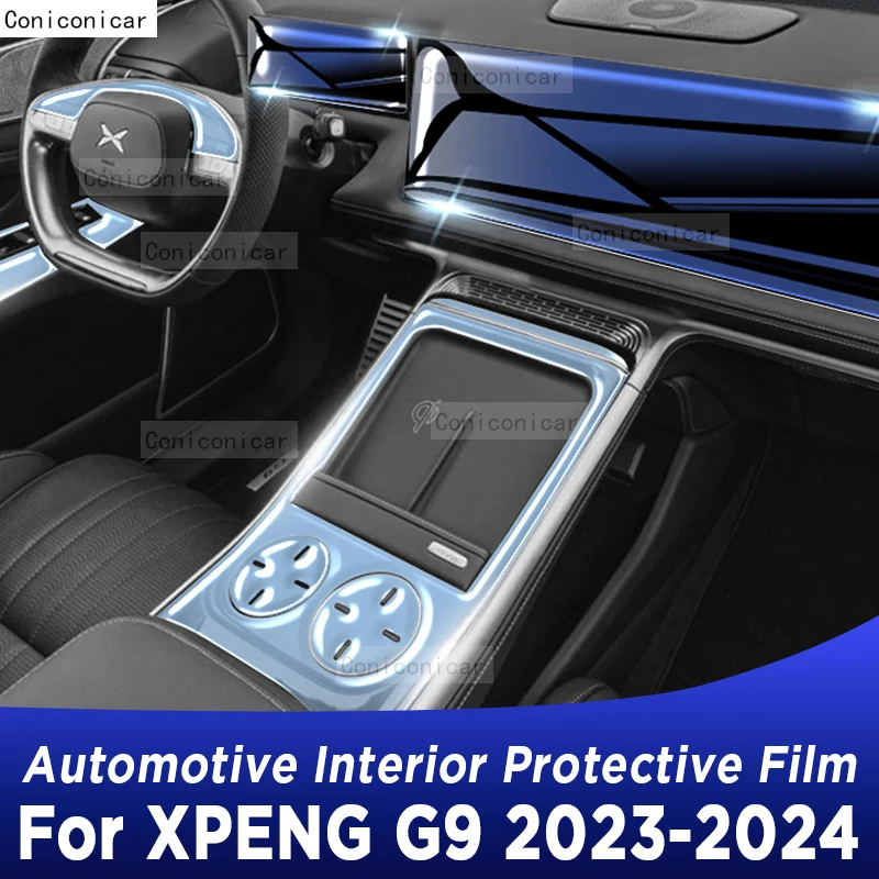 

For XPENG G9 2023 2024 Gearbox Panel Dashboard Navigation Automotive Interior Protective Film TPU Anti-Scratch Sticker