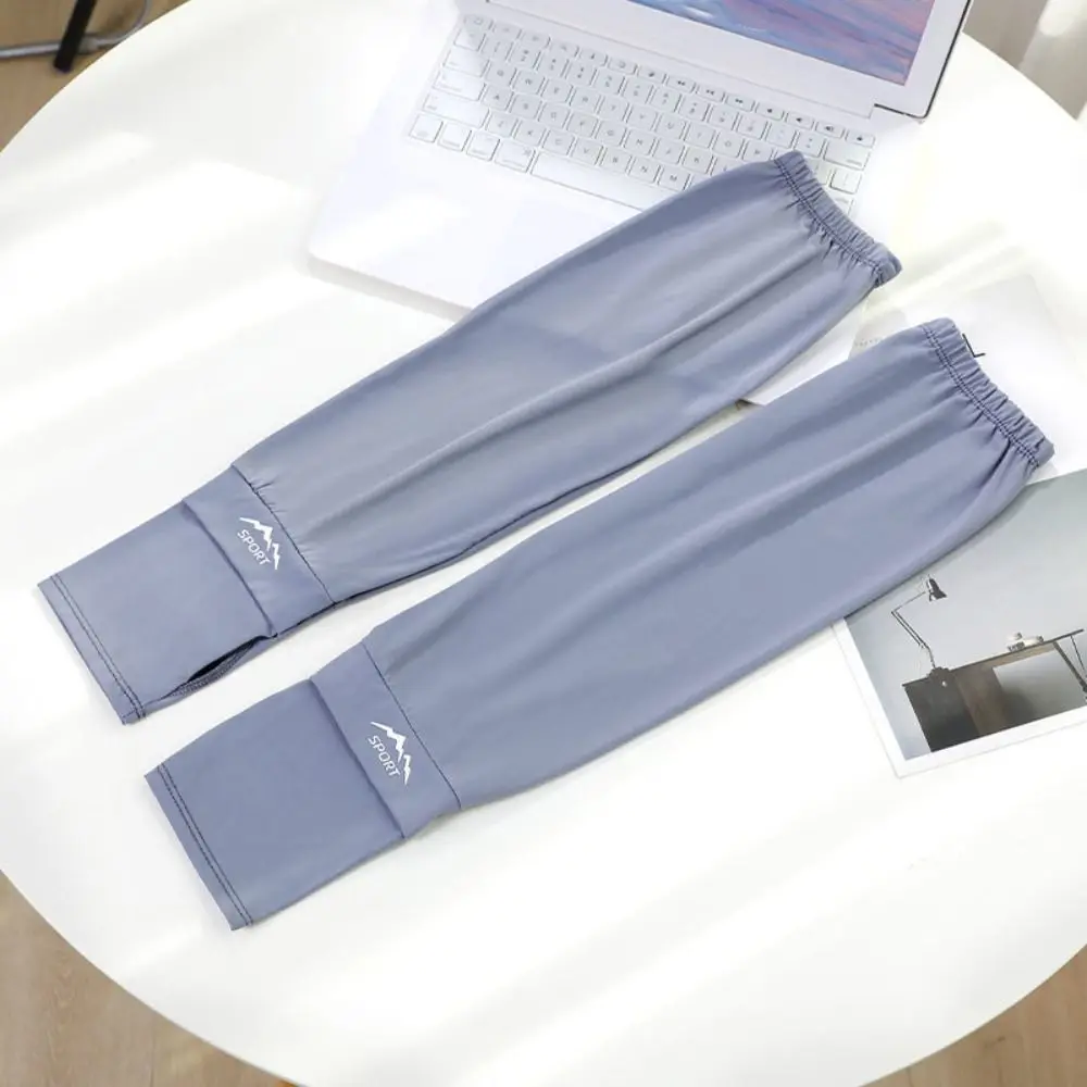 فضفاض الحرير الجليد الأكمام المضادة للأشعة فوق البنفسجية حماية الشمس واقية من الشمس الذراع كم طويل الأكمام قفاز الأشعة فوق البنفسجية العزل قفازات ركوب الدراجات النساء/الرجال