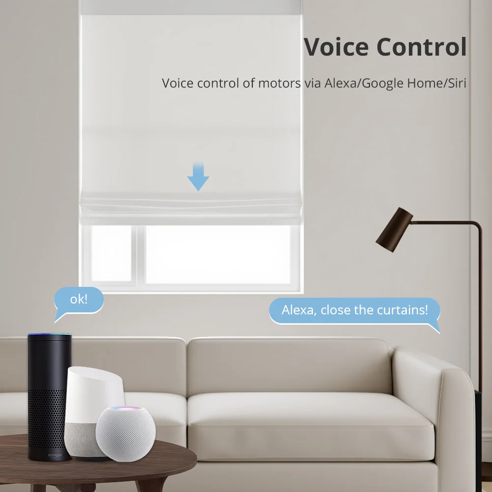 Matter Over WiFi Smart Blinds Motor for Roman Shade Honeycomb Shade Pleated Blinds Homekit Alexa Google Home Smartthings App