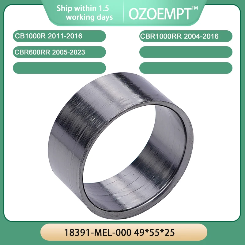 

OZOEMPT OZOEMPT 49*55*25 mm Motorcycle Gasket, Muffler Applications:CB1000R 11-16 CBR1000RR 04-16 CBR600RR 05-23 18391-MEL-000