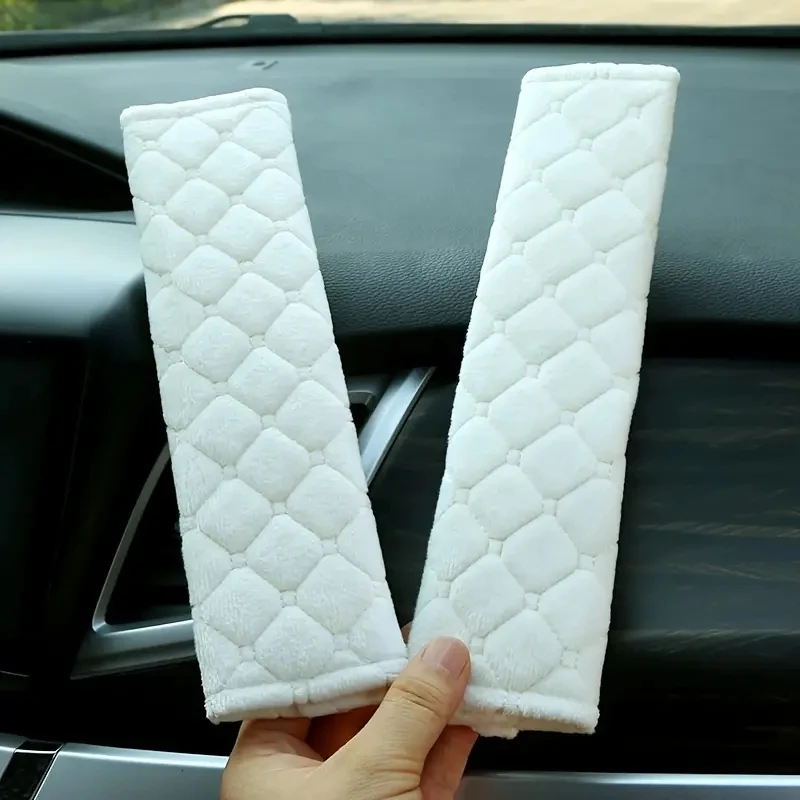 Car Seat Belt Shoulder Protector Extended, Soft and Comfortable Plush Protective Cover for Universal Use ﻿ image 3