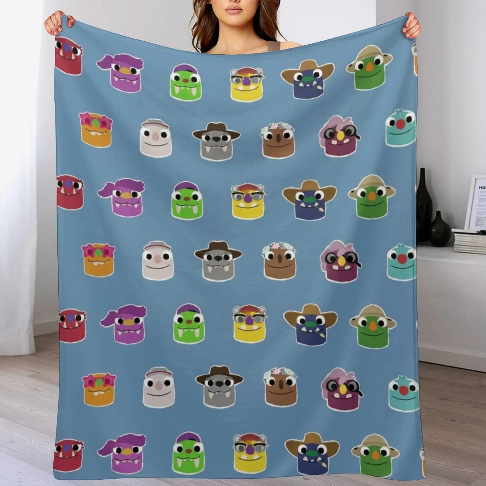 Bugsnax - All grumpuses Throw Blanket Blankets For Baby anime Blankets