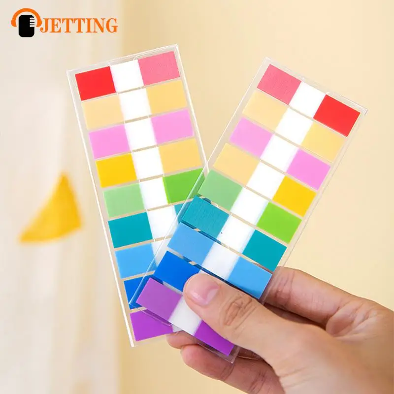 180pcs=1 Sheet Transparent Sticky Notes Page Markers Book Tabs Index Sticky Notes Bookmarks Memo Pad Notepad Stickers Stationery