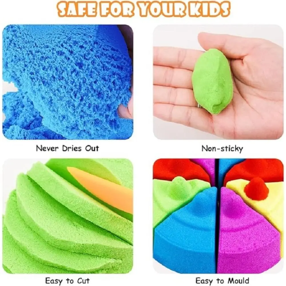 Plantillas de arena espacial, textura de algodón de flujo lento, arena dinámica, limo de agua, Kit DIY, arena de movimiento lento, educación Montessori