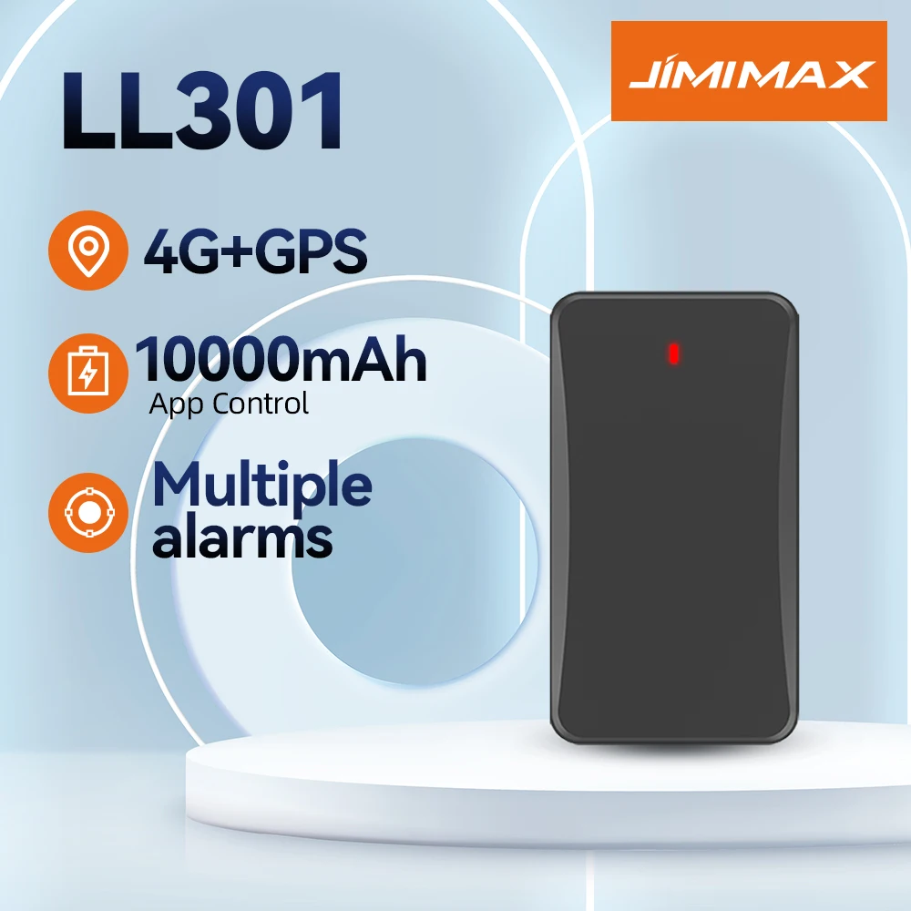 JIMIMAX GPS-локатор 4G LL301 трекер аккумулятор 10000 мАч магнитный водонепроницаемый анти-вор LTE автомобиль Bluetooth