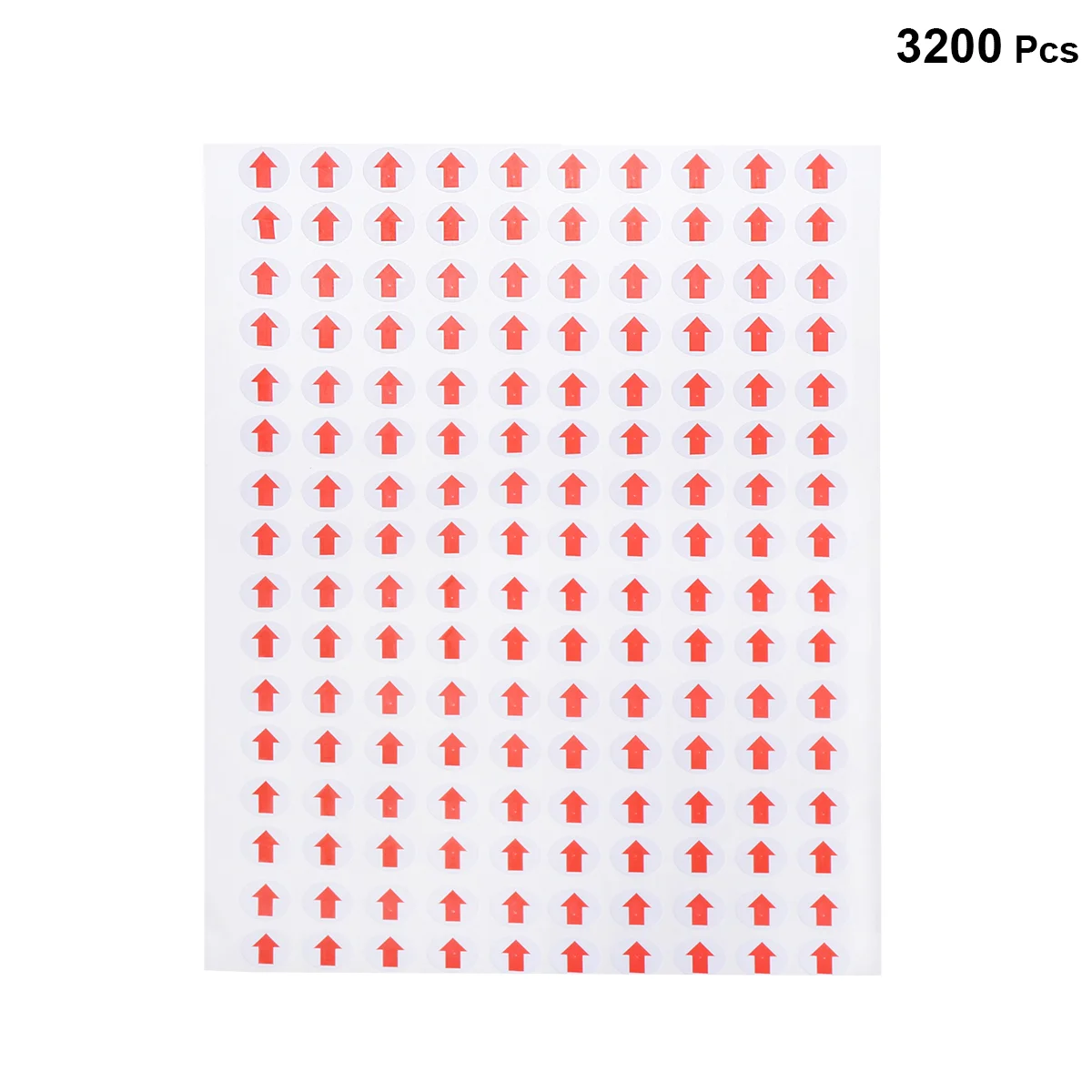 3200 PCS Red Arrow Label Defect Indicator Circle Dot Labels Double Sided Tape Adhesive Strip Round Sticker Stickers