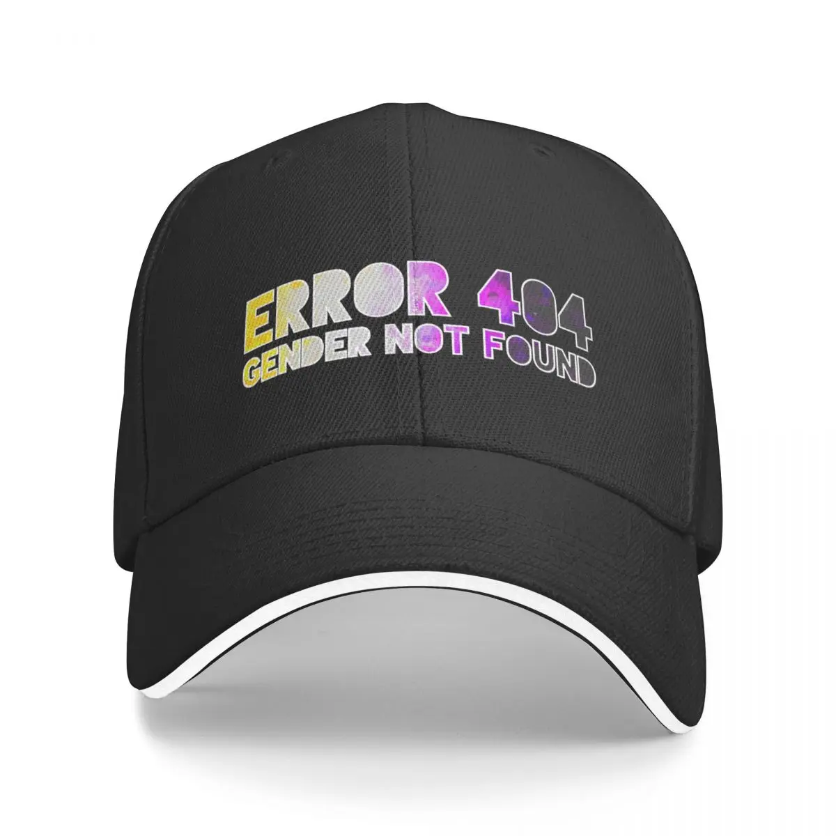 

Copy of Error 404 - Gender Not Found Enby/White Baseball Cap New In Hat Icon Women's Beach Outlet Men's