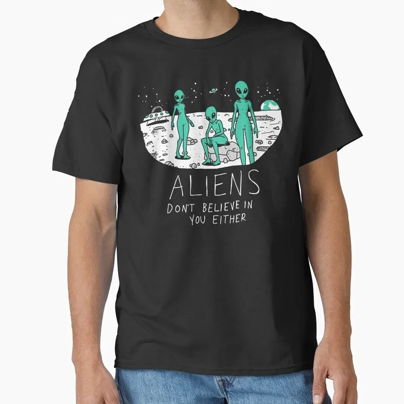 I Want To Believe Vintage Sci fi tv series The X Files Gift t shirt 1104 Retro Alien movie Graphic clothes All size tops S-6XL