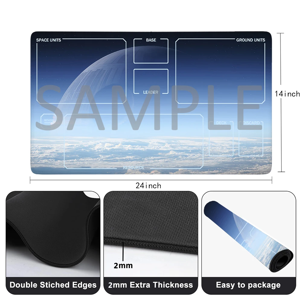 SWD Playmat Free Storage Bag Size 24X14IN TCG Protective Mats Scratch-Resistant Durable Mouse Pad 13