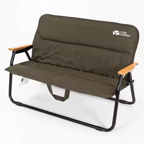 MOBI GARDEN Camping Folding Chair Krtmit Chair Aluminum Folding Chair With Ultra-light Single Person Cover For Two With Removable