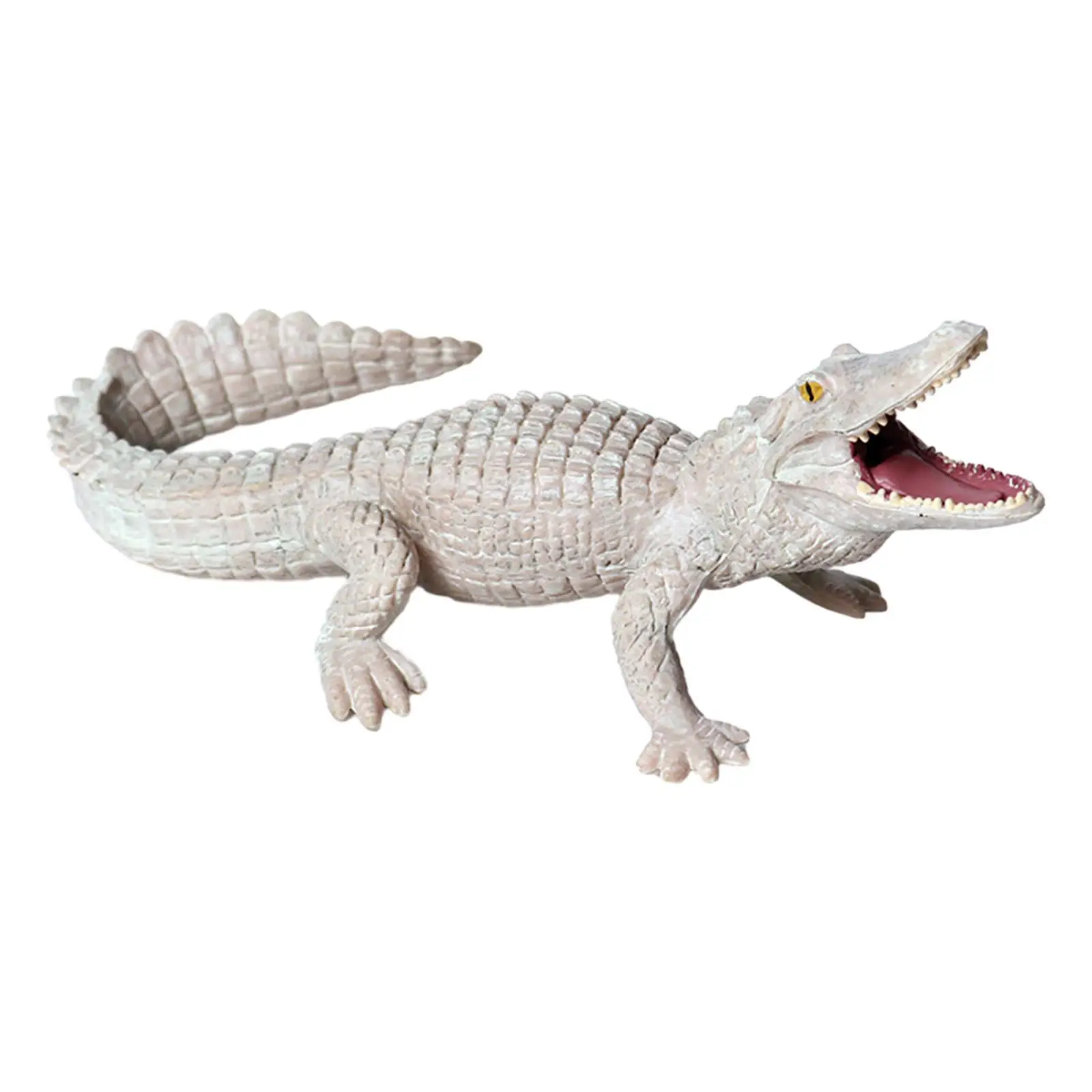 Luxury Decorative Alligator Model Desktop Ornament Simulation Crocodile Statue for Office Shelf Art Piece