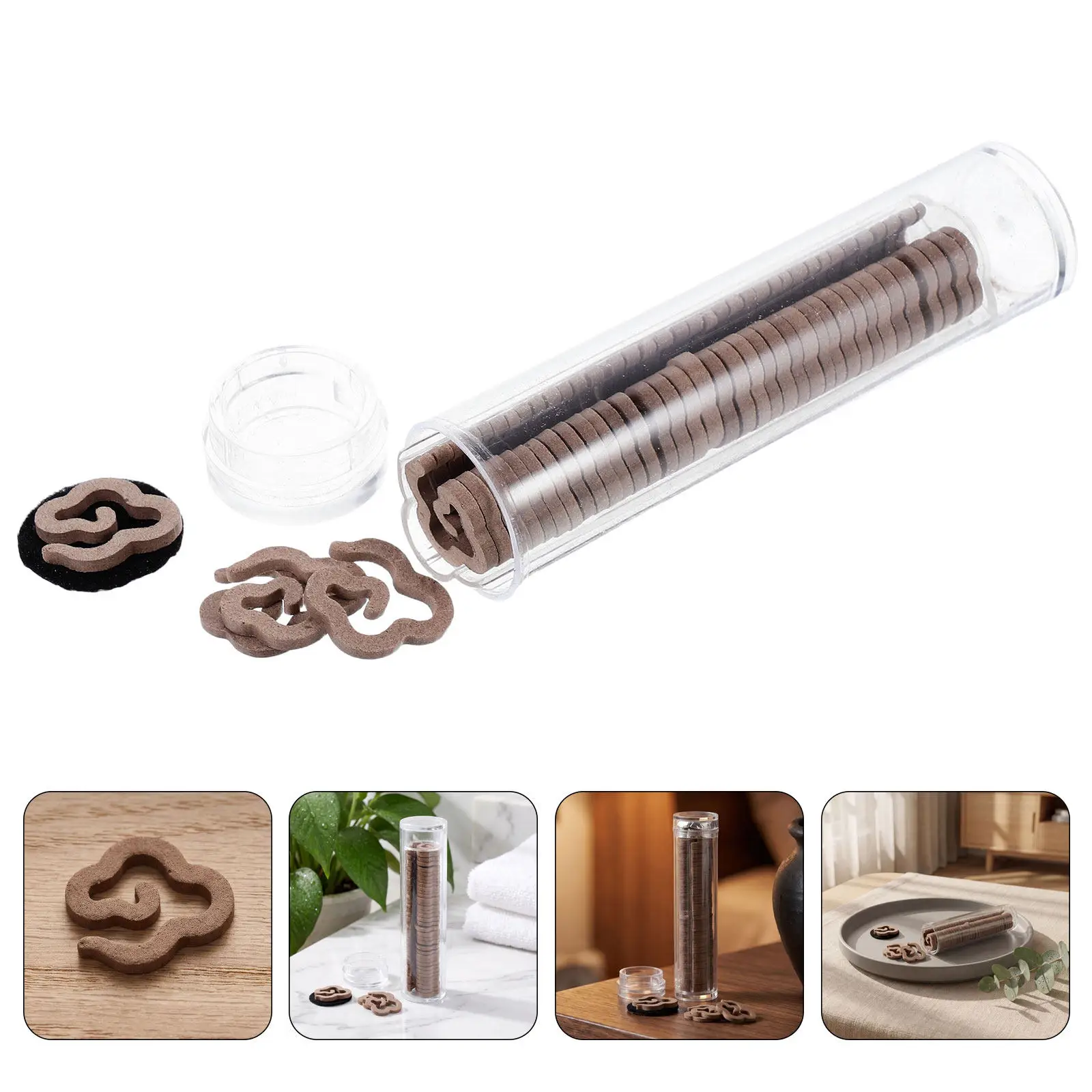 5 Boxes Agarwood Coil Incense Cloud Shape Handrolled Traditional Chinese Low Smoke Home Fragrance Incense Incent Stick Holder