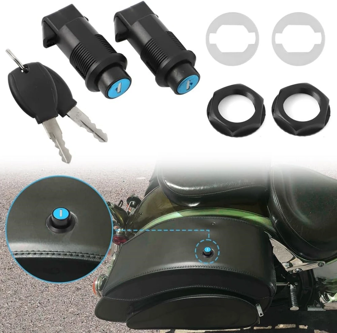 

Набор мотоциклетных замков с ключами, багажник, подходит для универсальных жестких седельных сумок RS, аксессуары для Honda Yamaha Kawasaki Suzuki/Harley