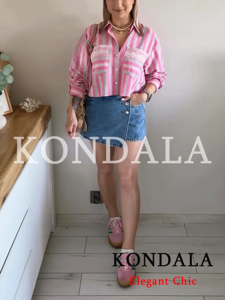 KONDALA 여성 휴일 캐주얼 트렌디 스트라이프 레이 - Women'S Fashion Trends 2026 Spring Summer 리뷰 및 가격