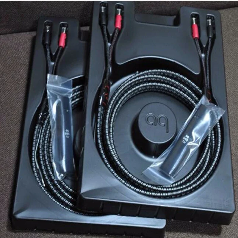 

Pair Hi End audio speaker cable NEW 72V DBS 2 to 4 silver plated Banana plug without original box