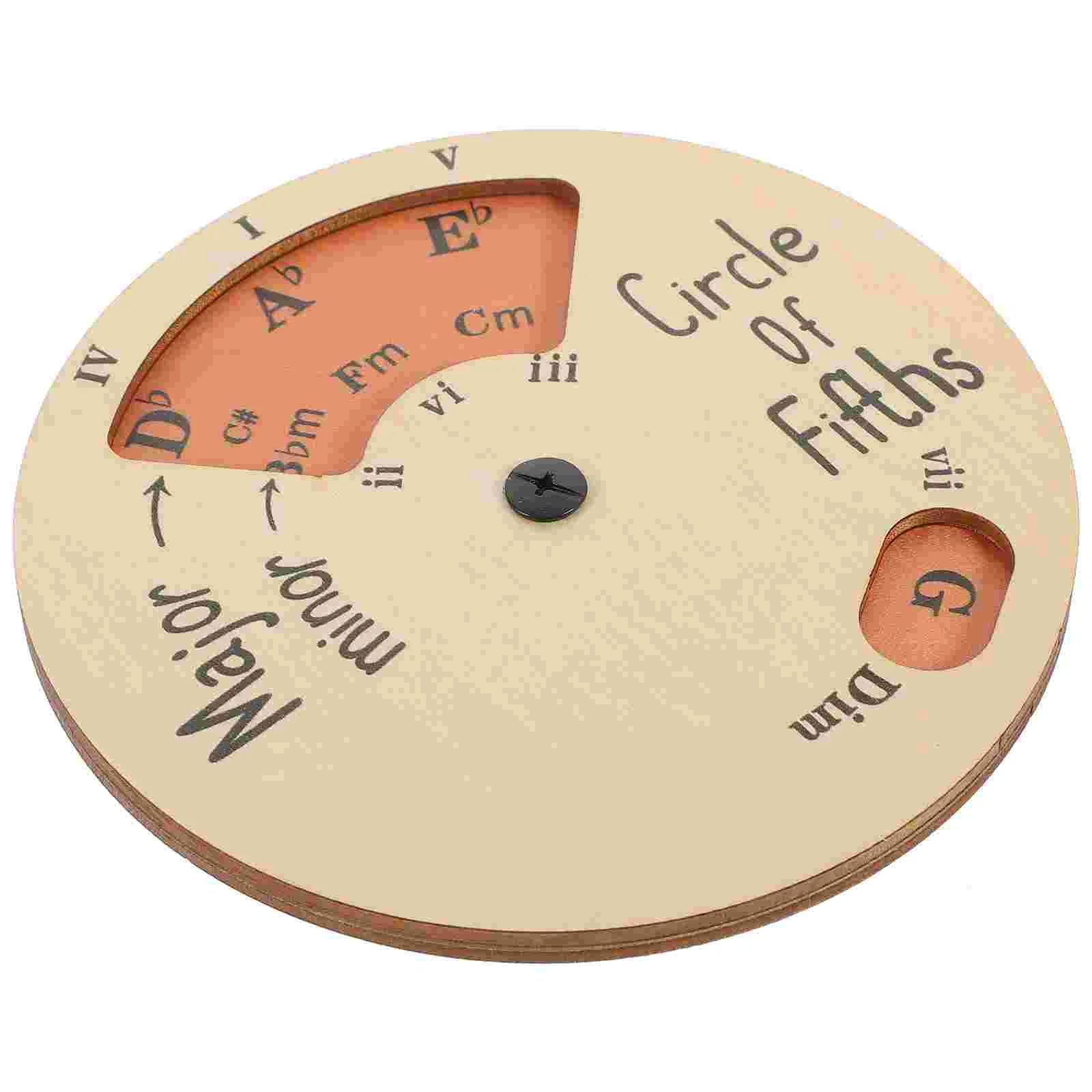 Number Wooden Melody Tool Musical Chord Instrument Circle of Fifths for Instruments