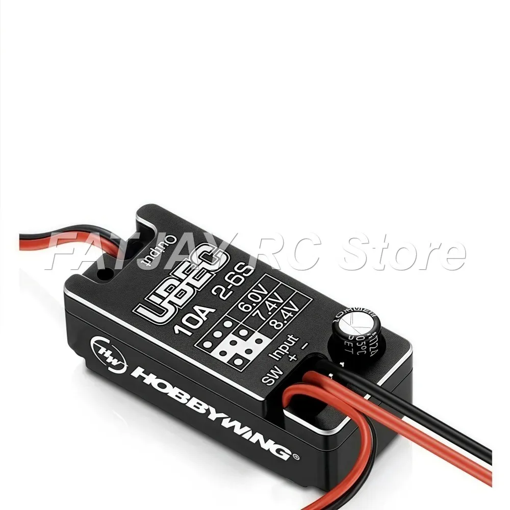FATJAY Hobbywing 10A UBEC Fully Waterproof 2-6S 6/7.4/8.4V Output Compact RC Car Accessory
