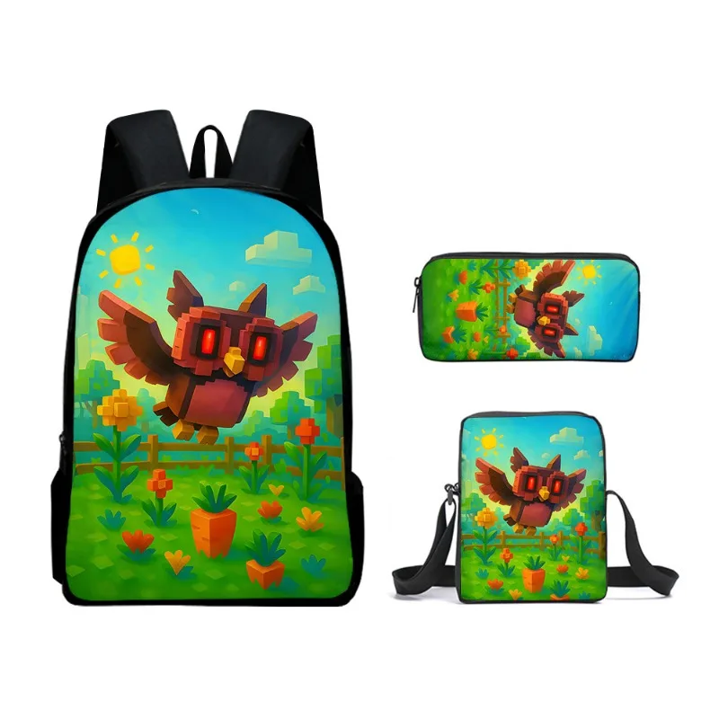 

3D New Product Roblox Grow A Garden Creative Cartoon Shoulder Bag Pencil Case Three Piece Set Backpack Student Backpacks Gifts