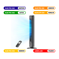 Midea PELONIS silencer Tower Fan, cm column fan with remote control, Power 7,6 m/s, 5 speeds