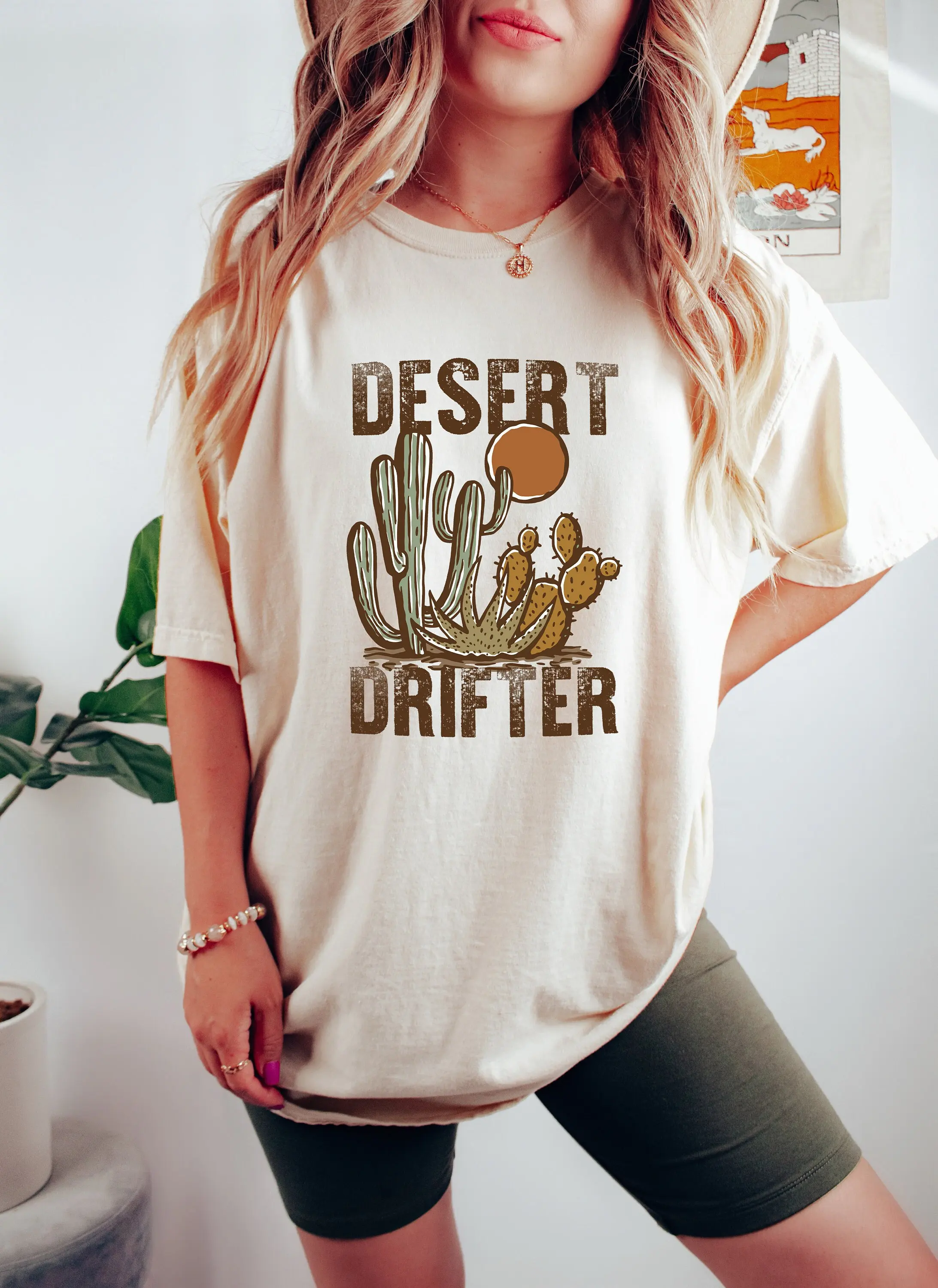 Desert Drifter T Shirt Vintage Inspired Cowboy Cowgirl Adventure Travel More Vibes Cactus Boho