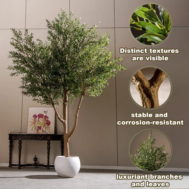 

Large Anti-Ultraviolet Artificial Olive Tree Bonsai Plant Plastic Outdoor Garden Supplies for Birthday Celebration Ветки Plants