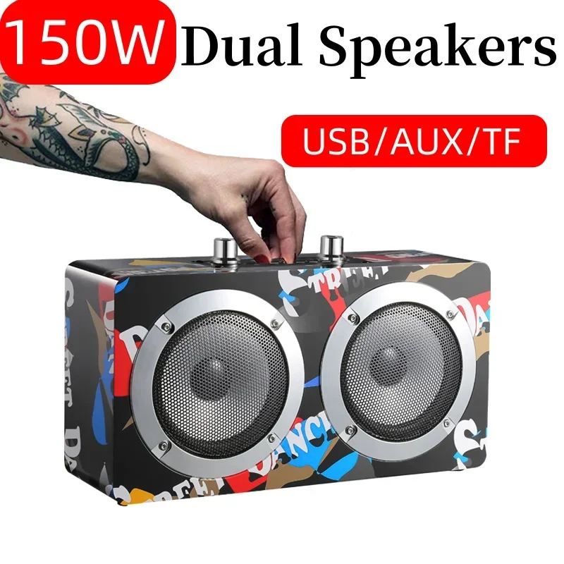 

Original M20 Portable Wireless Bluetooth Speaker Outdoor 150W High-power Dustproof And Waterproof Stereo heavey Subwoofer System