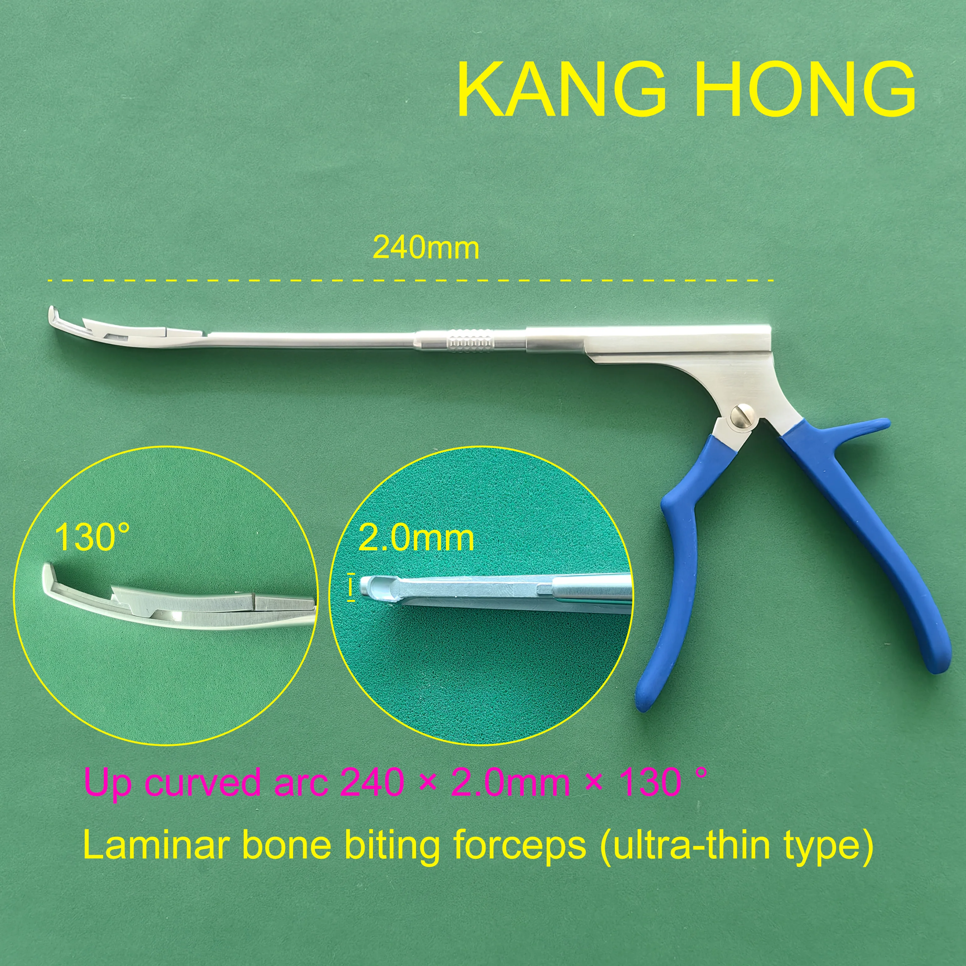 Instrumento cirúrgico endoscópico ortopédico minimamente invasivo KANG HONGO UBE 360 °   Pinça rotativa laminar para osso