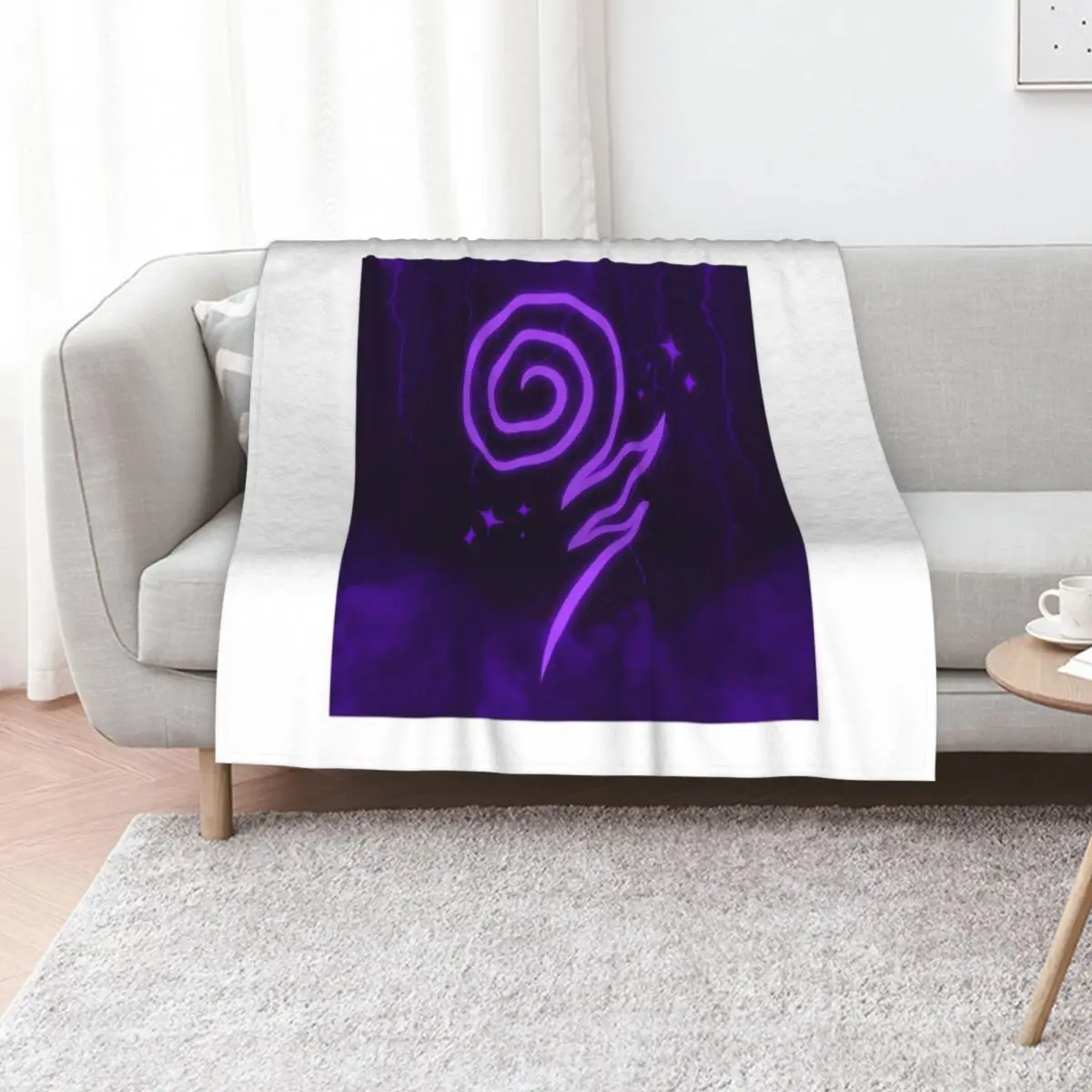 

Wizard101 - Storm Casting Symbol Throw Blanket Sofa Quilt Luxury Throw Polar Softest Blankets