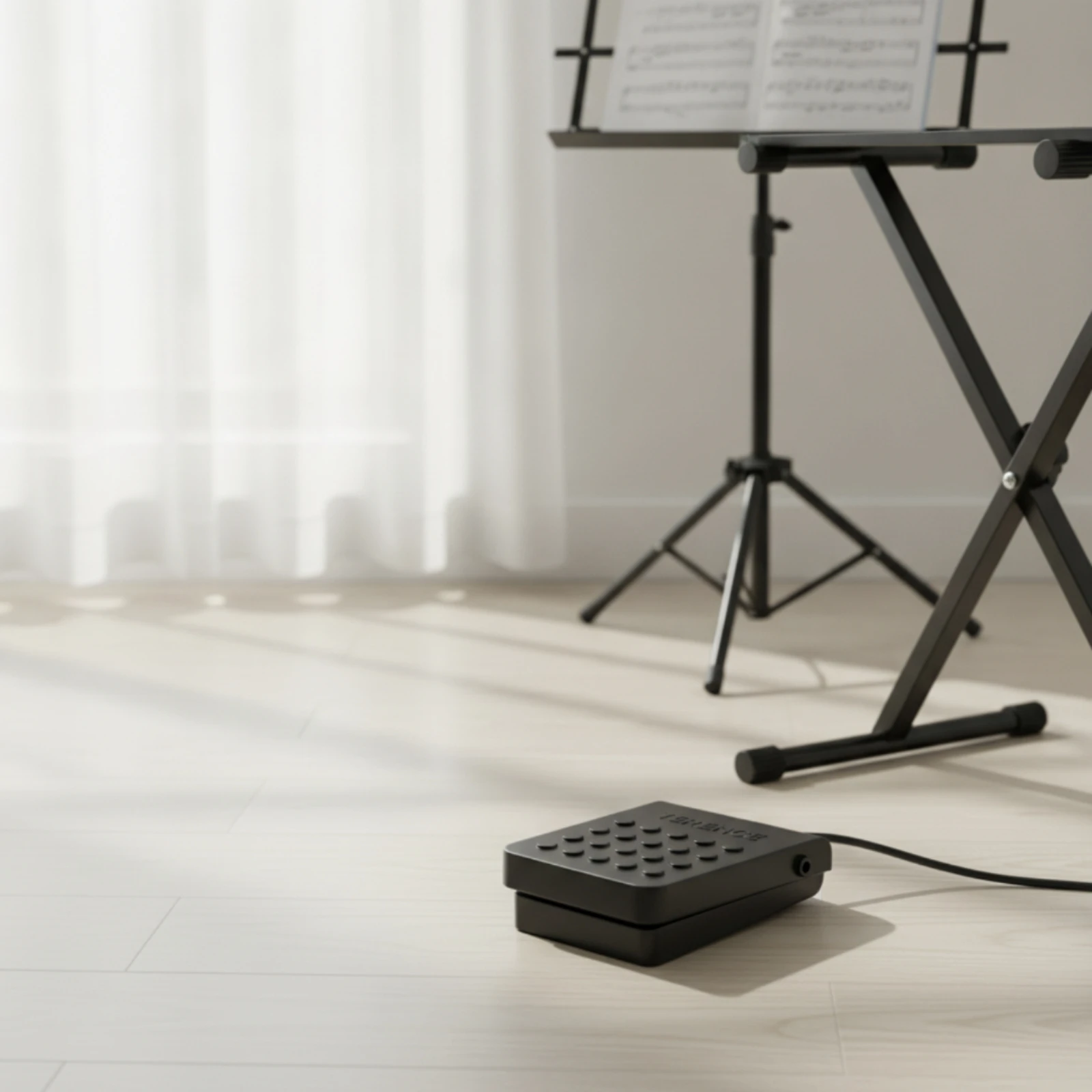Sustain Pedal with 6.5mm Plug Low-Noise Electronic Keyboard Sustain Pedal Anti-Slip Compact for Pianists, Home Practice