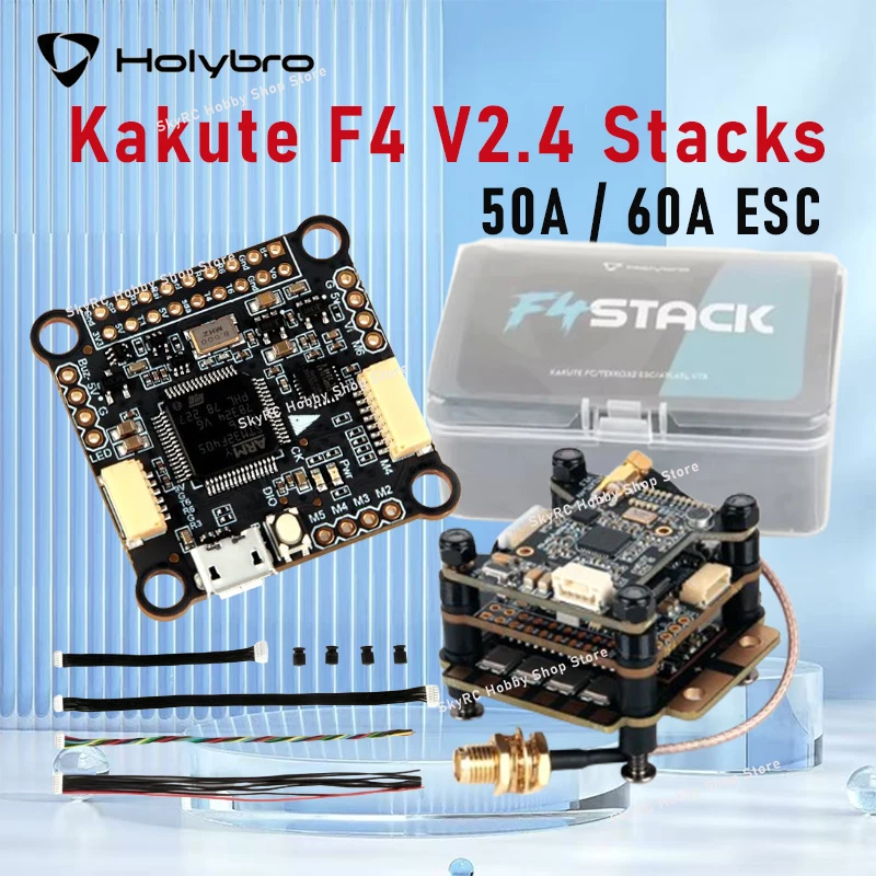 

Kakute F4 V2.4 Stacks Holybro MPU6000 F4 Flight Controller, Tekko32 F4 50A/60A/65A 4in1 ESC, Atlatl HV V2 VTX for FPV Drones