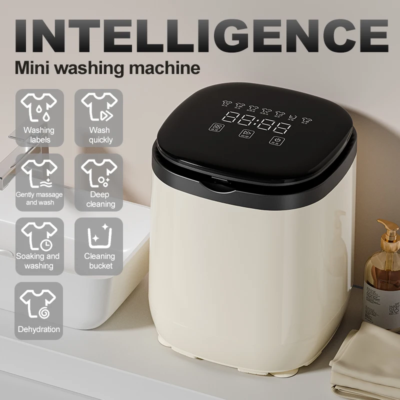 Portable Collapsible Travel Washing Machine, Compact for Socks Underwear Panties, Apartment-Friendly Laundry
