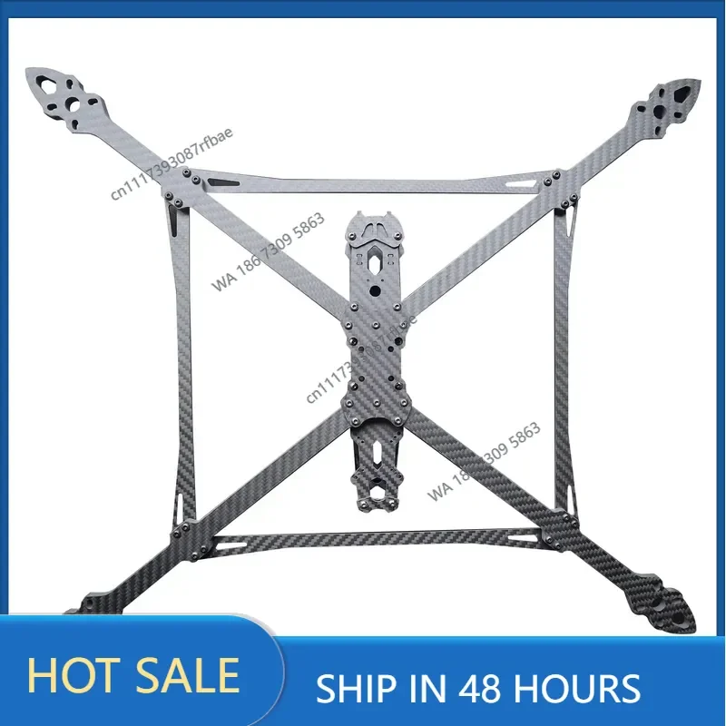 Mark V2 13-Inch Long Range FPV Frame | 8mm Thick Arms Full 3K Carbon Fiber 417mm Wheelbase Quadcopter Frame Kit