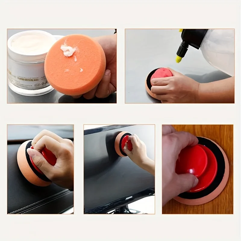 Car Wash Wax Polish Pad Polishing Pad Sponge Car Cleaning Cloth Microfiber Polishing Waxing Sponge Car House Maintenance Tool