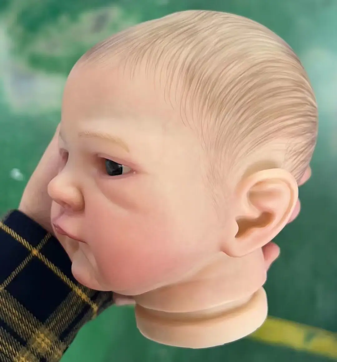 NPK-piezas de muñeca bebé Reborn despierta de agosto, 19 pulgadas, con venas visibles pintadas en 3D y cuerpo de tela incluido, juguete coleccionable para adultos