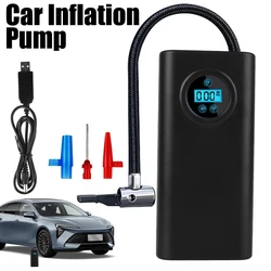 17L/min Car Digital Air Compressor 145Psi 80W Portable Inflator Electric Tire Inflation Air Pump Bicycle Motorcycle Accessories